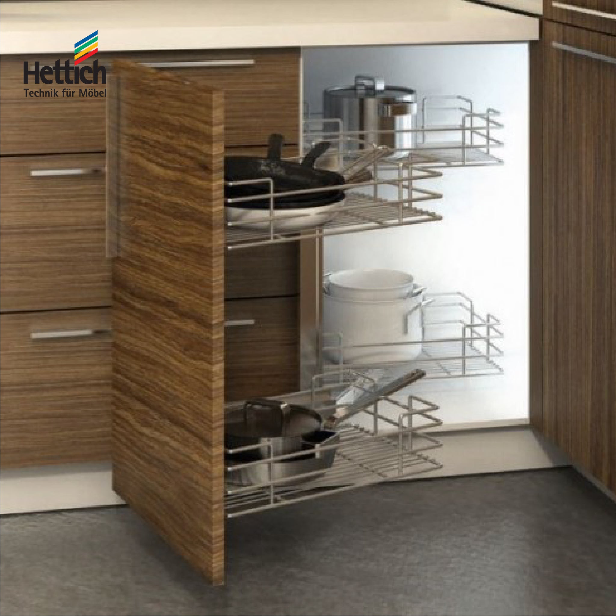 HETTICH RIGHT HAND MOVING CORNER CARGO SERIES – HT922124300+4200L