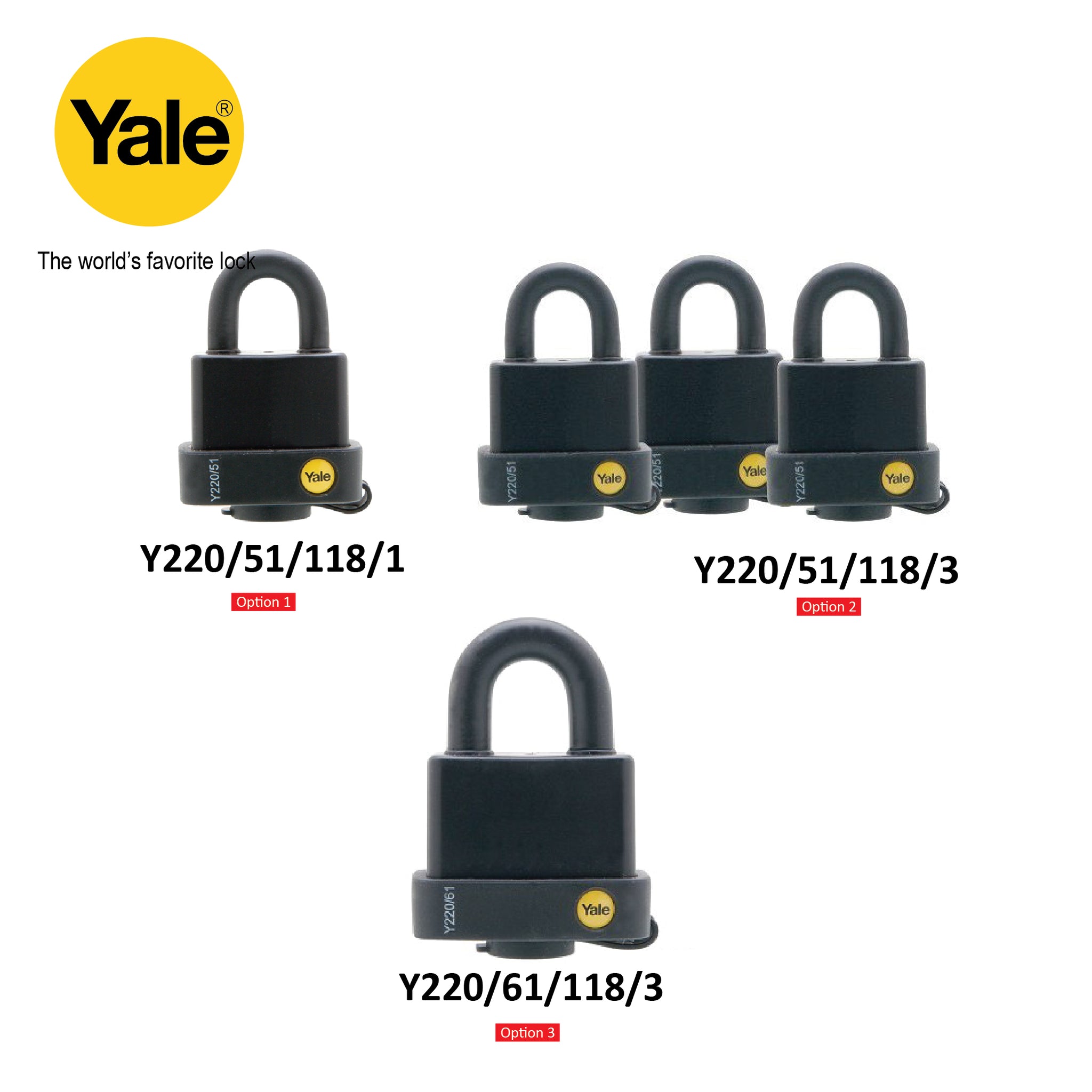YALE WEATHERPROOF PADLOCK – Y220