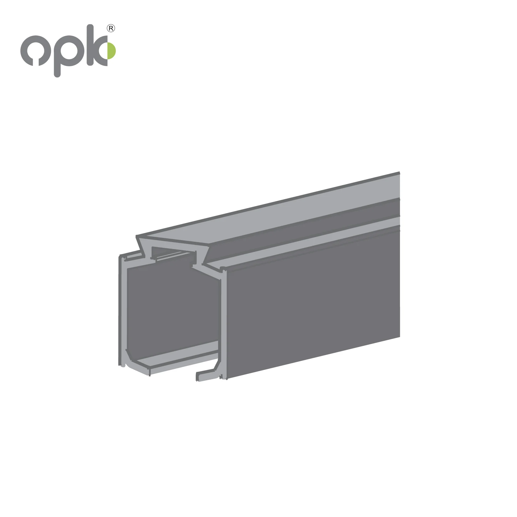 Opk Sliding Up Track , Door Weight 60-80Kg , Sizes 2 Meter,3 Meter & 4 Meter , Anodized Silver Finish – OPKXNA038BJ