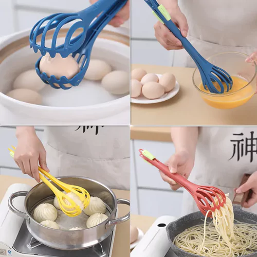 Multi-functional Egg Beater Creative Multipurpose Use Manual Egg Beater Clamp Salad Whip Cream Egg Whisk Mixer Kitchen Bake Tool