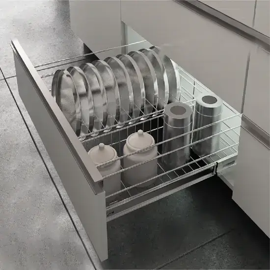 Hettich Kitchen Pantry Racks Cup & Saucer Wire Basket