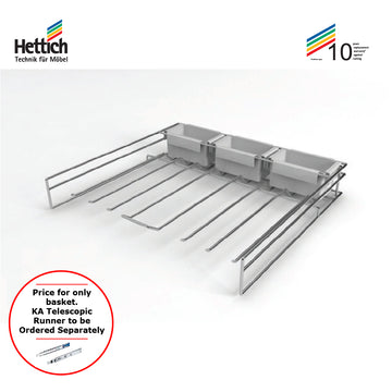 HETTICH 9162284 Amari 200 Silent System Trouser Holder (Braces) Extendible  for 9 Trousers and Drain Compartment for Small Parts, Chrome-Plated Steel,  Silver : Amazon.de: Home & Kitchen